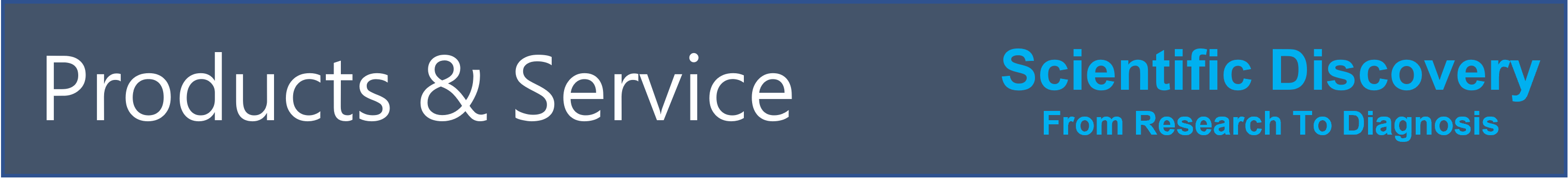 Products & Service Scientific Discovery From Research To Diagnosis